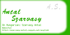 antal szarvasy business card